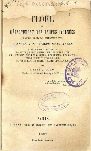 Flore du département des Hautes-Pyrénées