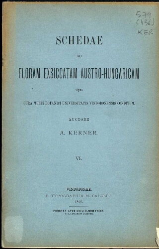 Schedae ad Floram exsiccatam Austro-Hungaricam [...] VI