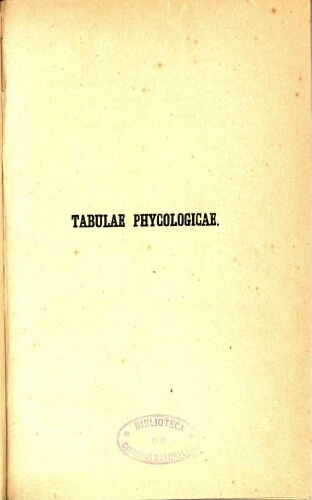 Tabulae phycologicae [...] XVII. Band