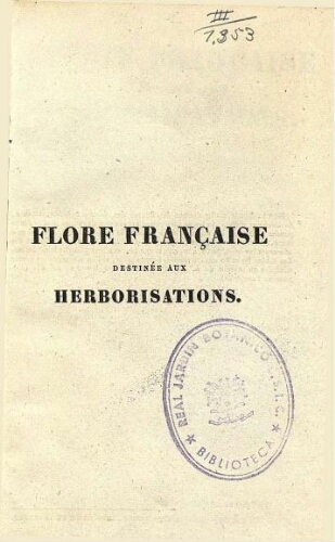 Flore française [...] Tome troisième