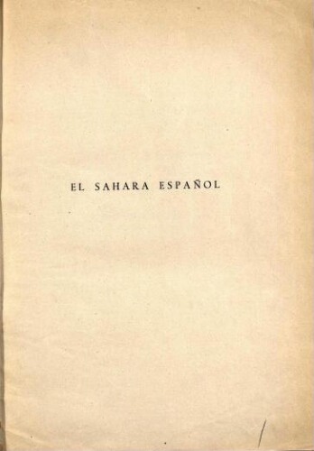 El Sahara español