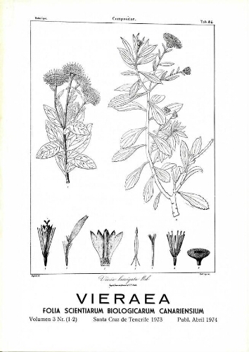 Vieraea. Vol. 3 (1-2)