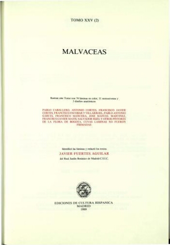 Flora de la Real Expedición Botánica del Nuevo Reino de Granada. T. 25 (2). Malváceas