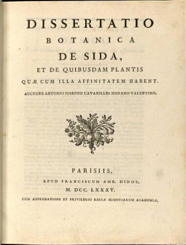 Dissertatio botanica de Sida