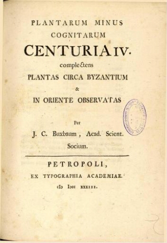 Plantarum minus cognitarum centuria IV