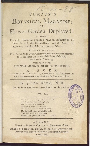 Curtis's Botanical Magazine (1801). Vol. 40-41