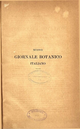 Nuovo Giornale botanico italiano. V. 15
