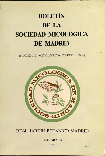 Boletín de la Sociedad Micológica de Madrid. Vol. 13