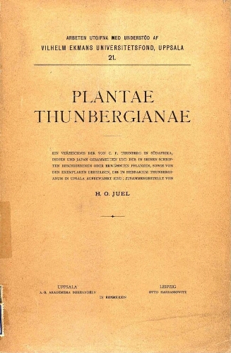Plantae Thunbergianae