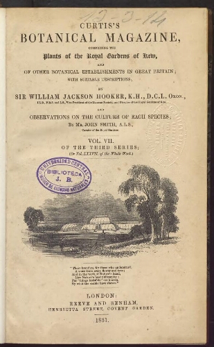 Curtis's Botanical Magazine (1801). Vol. 77 (Vol. 7 of the third series)
