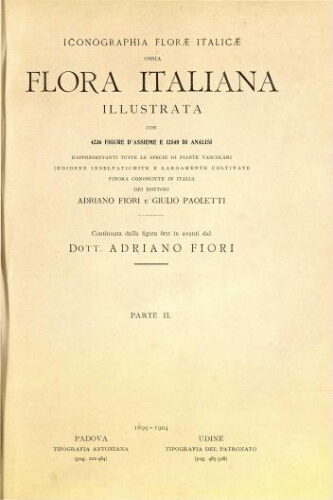 Iconographia florae italicae [...] Parte II