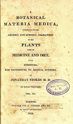 A botanical materia medica [...] Vol. III