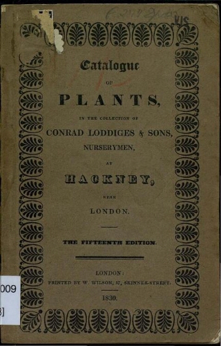 Catalogue of plants. 15ª ed.