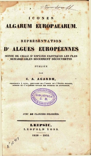 Icones algarum Europaearum