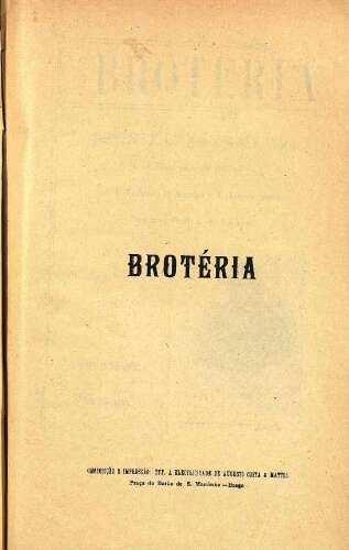 Brotéria. Série Botânica [...] Volume XVIII