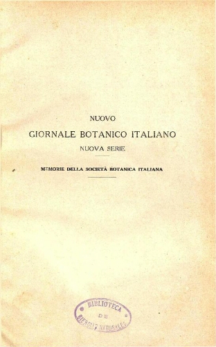 Nuovo Giornale botanico italiano. Nuova serie. V. 29