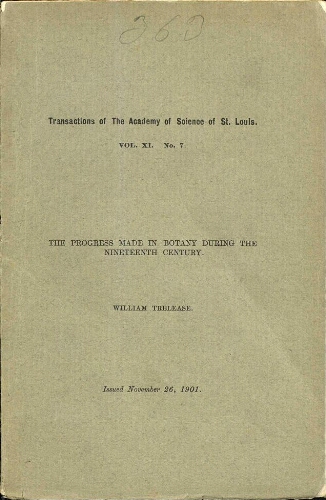 The progress made in botany during the nineteenth century