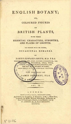 English botany [...] Vol. IX