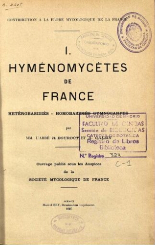 Hymenomycetes de France