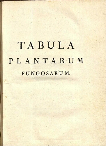 Tabula plantarum fungosarum