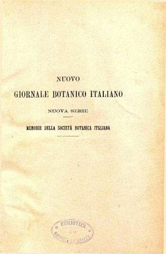 Nuovo Giornale botanico italiano. Nuova serie. V. 20