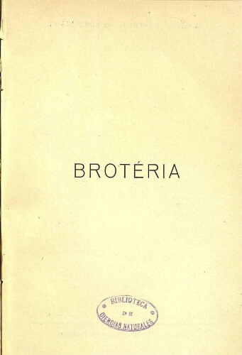 Brotéria. Série Botânica [...] Volume XXV
