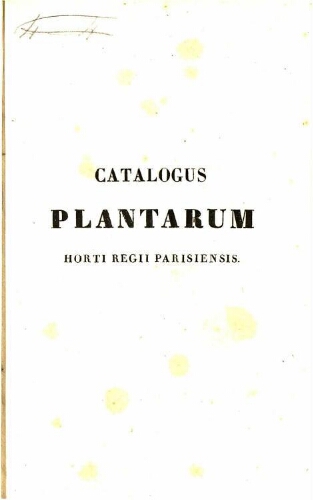 Catalogus plantarum Horti Regii Parisiensi [...] Editio tertia