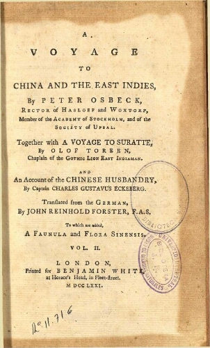 A voyage to China and the East Indies [...] Vol. II