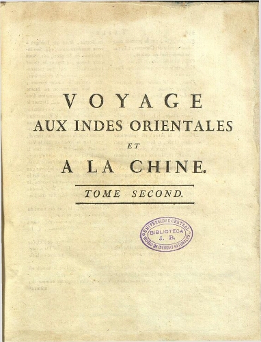 Voyage aux Indes orientales et a la Chine [...] Tome second