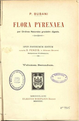 Flora Pyrenaea [...] Volumen Secundum