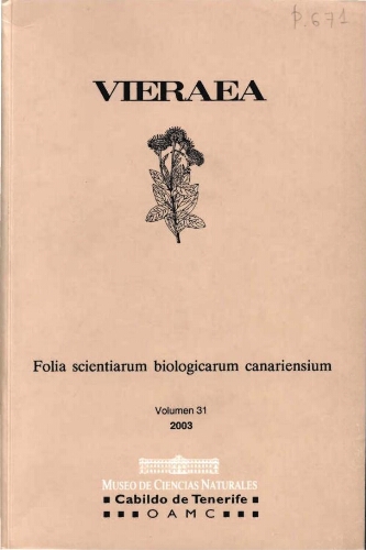 Vieraea. Vol. 31