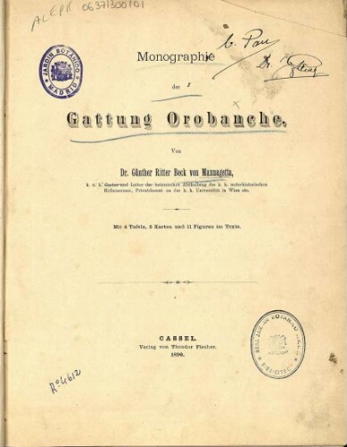 Monographie der Gattung Orobanche