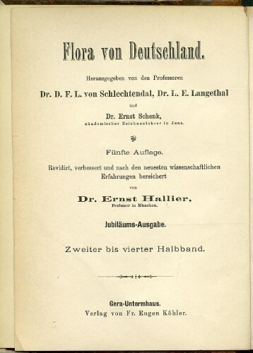 Flora von Deutschland. Band 30. Halbband 2-4: Compositae. (Theil 2)