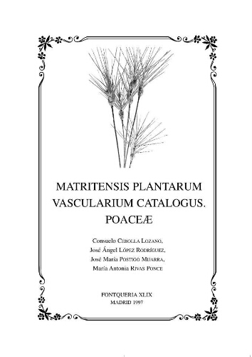 Matritensis plantarum vascularium catalogus. Poaceae