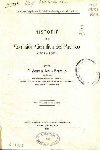 Historia de la Comisión Científica del Pacífico (1862 a 1865)