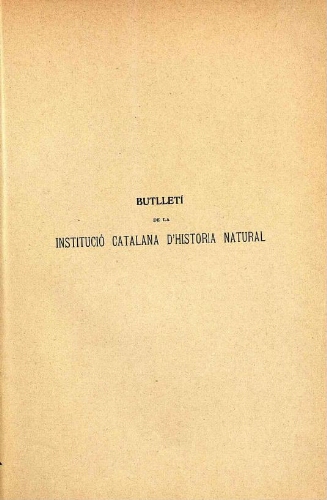 Butlletí de la Institució Catalana d'Història Natural [...] Vol. XVI