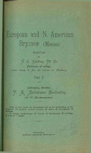 European and N. American Bryineae [...] Part. 2