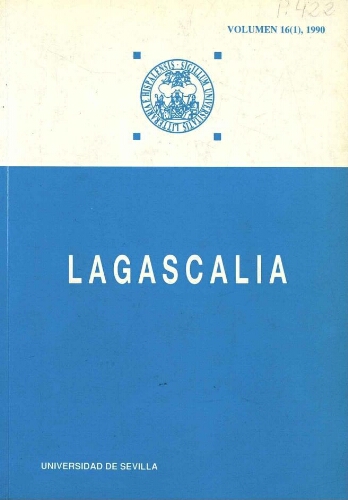 Lagascalia. Volumen 16