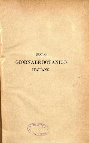 Nuovo Giornale botanico italiano. V. 22