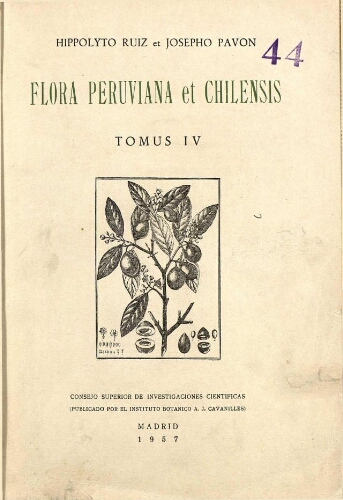 Flora peruviana et chilensis. T. 4 (1957)