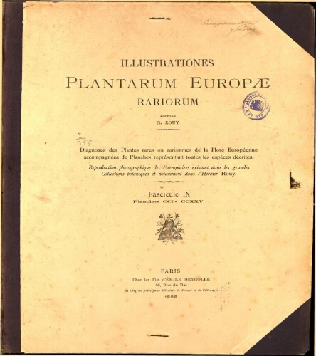 Illustrationes plantarum Europae rariorum. Fasc. 9