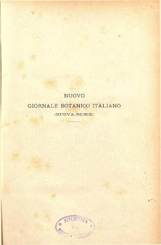 Nuovo Giornale botanico italiano. (Nuova serie). V. 36