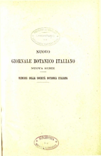 Nuovo Giornale botanico italiano. Nuova serie. V. 10