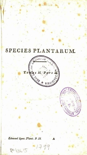 Species plantarum [...] Editio quarta [...] Tomus II. Pars II