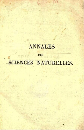 Annales des sciences naturelles [...] Tome quatrième