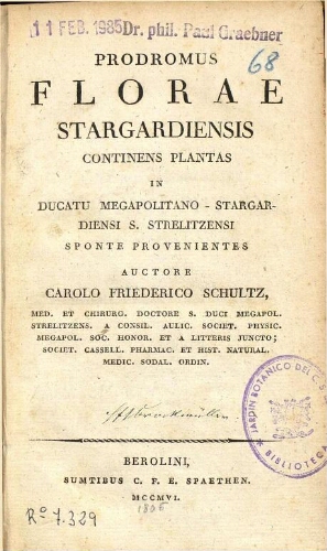 Prodromus florae Stargardiensis