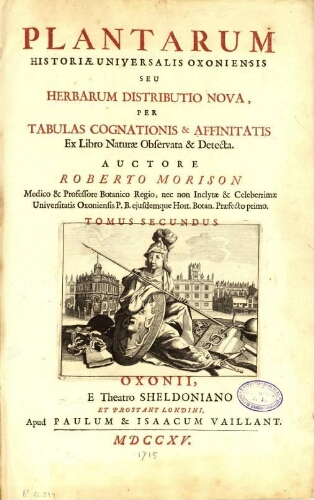 Plantarum Historiae Universalis Oxoniensis [...] Tomus secundus