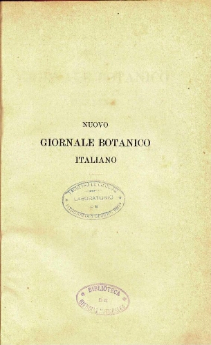 Nuovo Giornale botanico italiano. V. 8