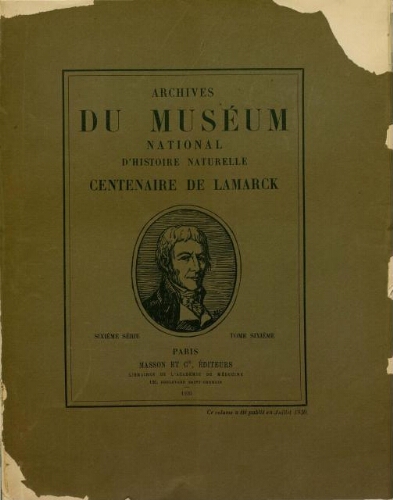 Centenaire de Lamarck