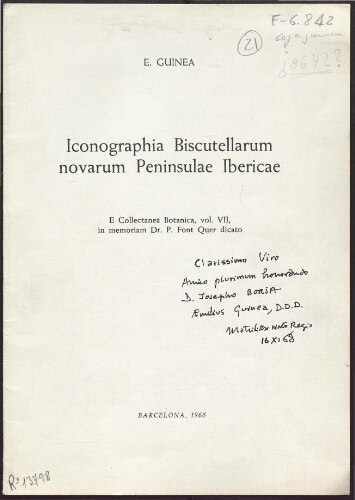 Iconographia Biscutellarum novarum Peninsulae Ibericae. [Parte 1]